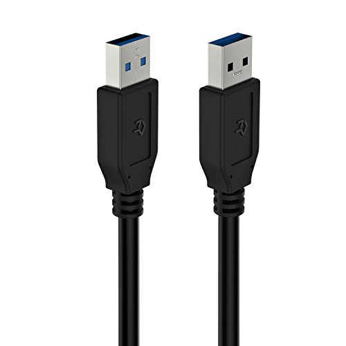 USB Cable, Rankie 2-Pack 6 Feet USB 3.0 Type A Cable (Black) - R1360