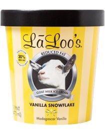 Laloo's, Goat Milk Ice Cream, Pint (8 Count) (Vanilla Snowflake)