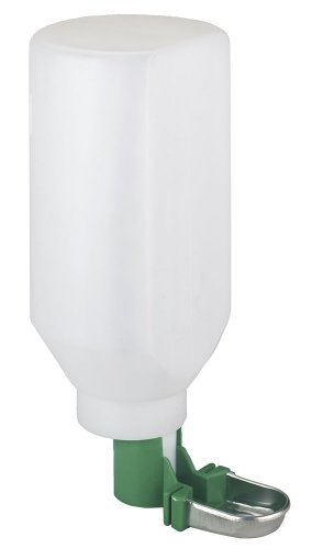 KERBL Kaninchentränke (Tränker mit Edelstahltrinktasse, 12 x 12 x 26 cm Wasserstation zum Einhängen) 74302