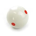 T&R sports 6 Dot Pool Cue Training Ball Billiard Practice ball, Red Dot, 2-1/4 Inches