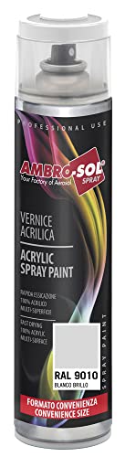 Ambro-Sol V600PAST3 Multipurpose Acrylic Enamel Spray Paint, Gloss White, 600 ml