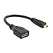 Afunta Micro HDMI Male D to HDMI Female A Jack Adapter Cable Convertor 1080P