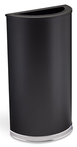 Safco Products Halbrunde Buchse, 12,5 Liter, Schwarz (9940BL)