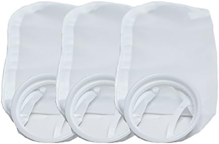 DaysFive 4 Inch Ring Nylon Filter Socks 200 Micron 3-Pack