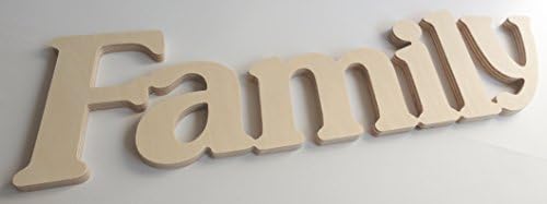 Family. Wooden Letters. Made of Plywood.