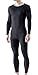 BU-MHS100-BLK_Large Tesla Blank Men's Thermal Microfiber Fleece Lined Top & Bottom Underwear Set MHS100