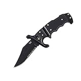 Fury Tiger Razor Edge Folding Pocket Knife, All Black, 3.5-Inch Closed