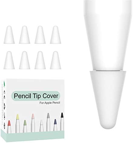 Sodoop [8-Pack Pen Nibs Cap for Apple Pencil Series1/2,Soft Silicon Replacement Stylus Cap Tip Holder Protective Nib Skin Covers Accessories for Apple iPad Air/Mini/Pro 9.7'' 10.5'' 12.9'' Pencil