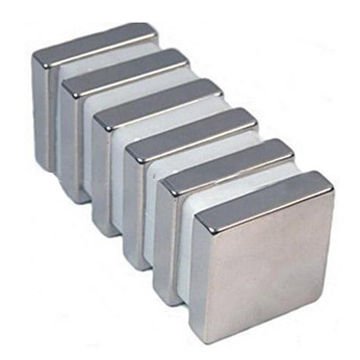 Sonal Magnetics Nickel Coated Block Magnet, 10x10x2mm, 40-Pieces