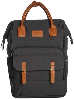 - ESCAPADE-Wickeltasche - Baby-Wickelrucksack - Tasche mit Wickelauflage für Babys Jungen und Mädchen - Bequem - Praktisch für Unternehmungen mit dem Baby - Dunkelgrau