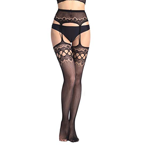 image for BeautyVan Fishnet Stockings Garter Belts High Waist Fishnets Pantyhose