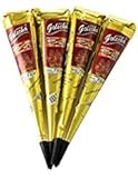 India Painting Tattoo Paste Cone,4 Tube Red Paste Cone Indian Body Art Painting Drawing with free Stencil