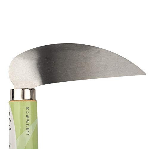 KEYI Tight Space Weeding Sickle,Vegetables Harvesting Sickle,Weed Scraper Garden Tool with Short Handle and Neck - Thumbnail 3