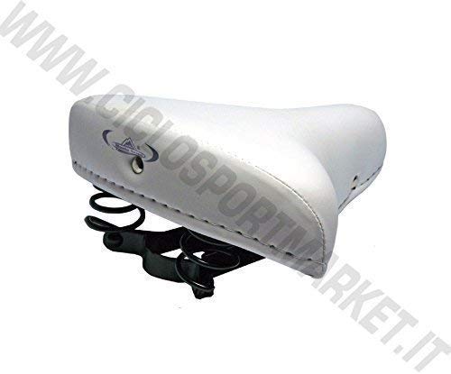 Montegrappa Sprung Saddle Ideal For All Kinds Of Men’s And Women’s Vintage Bicycles, Bianco