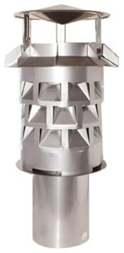 Windkat-Schornsteinaufsatz mit Einsteckstutzen Ø 146 mm - Nennweite Ø 150 mm