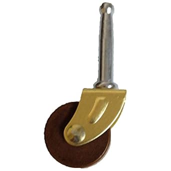 Brass Stem Small W Wood Wheel Furniture Caster Caster Wheels For