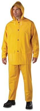 Rainsuit, PVC/Polyester, Yellow, Size X-Large