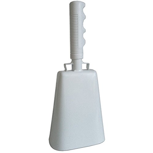 Large 11 Inch Cowbell with Handle White Bell with White Handle Pricepulse