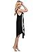 INGEAR Crochet Casual Dress Embroidery Summer Beach Handkerchief Dress (Black, Large/X-Large)