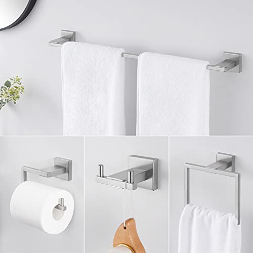 KES 4Piece Bathroom Accessory Set Including Towel Bar Toilet Paper