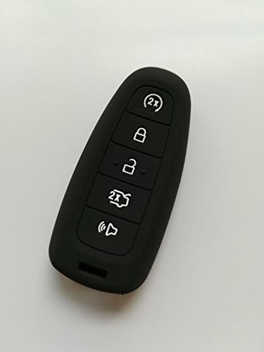 TCKEY Black Fob Remote Key Case Cover Holder Sleeve Keyless for Ford C-Max Edge Escape Expedition Explorer Flex Focus Taurus 164-R8092 M3N5WY8609