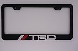 TRD Black License Plate Frame with Cap Fit Toyota