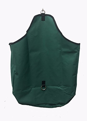 Large Canvas Horse Hay Bag Solid Panel Green