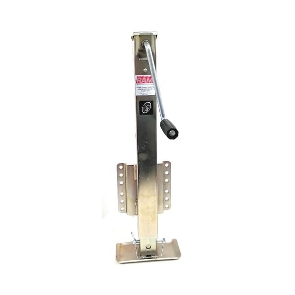2,500 lbs. capacity RAM fixed mount bolton zinc heavy duty drop leg trailer jack with foot