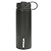 Fifty/Fifty Black Vacuum-Insulated Stainless Steel Bottle with Wide Mouth - 18 oz. Capacity