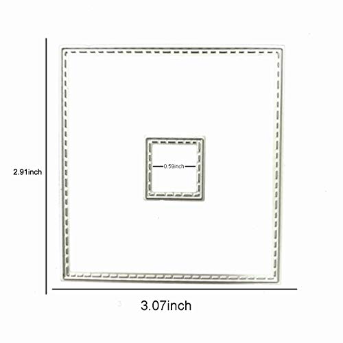 Metal Cutting Dies Shape Embossing Stencil for Scrapbooking, Card Making, Invitation Card, Birthday Card, DIY Craft (Square)