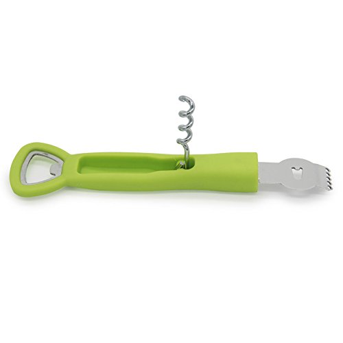 AVESON 3in1 Lemon Zester Grater with Channel Knife and Bottle Opener Wine Corkscrew Kitchen Tool and Best Bar Tool, 2 Pack