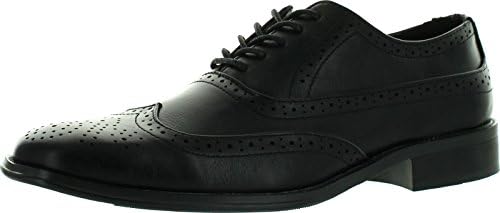 Coronado Mens Dress Shoe Milano-1 Classic Oxford Fashion Wing Tip Style Leather Lining,Black Milano Wingtip,9