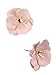Women's Metal Matte 25mm Flower Petal Stud Pierced Earrings