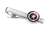 Captain America Tie Clip, The Avengers Jewelry, Shield Cufflinks, Superhero Wedding Party and Groomsmen Gift Geek