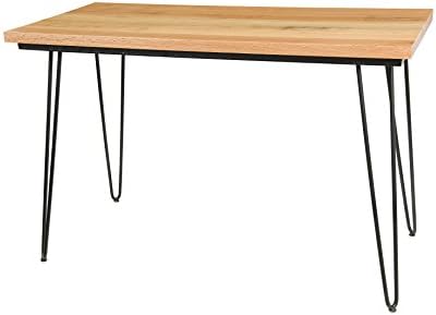 Premium Sofa Table w/ Hairpin Metal Legs, Red Oak Solid Wood Top - Unmatched Quality - Handcrafted in the USA by Amish Artisan Furniture Makers, Contemporary, Industrial Modern