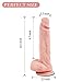 Thrusting Dildo Sex Toy for Women with 5 Thrusting & Rotating Actions 7 Vibration Modes for G Spot Clitoral Anal Stimulation, PALOQUETH Realistic Vibrating Dildo Vibrator Thruster 8.5 Inch