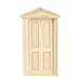 PIXNOR 1:12 Dollhouse Miniature 6-panel Wood Door with Steepletop