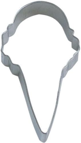 Foose Store Ice Cream Cone Cookie Cutter 4 Inch –Stainless Steel Cookie Cutters - Ice Cream Cone Cookie Mold