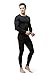 Tesla BU-MHS100-BLK_X-Large Blank Men's Microfiber Fleece Lined Top & Bottom Set MHS100