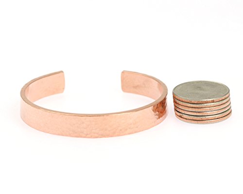 10mm Wide Hammered Copper Cuff Bracelet by John Brana Handmade