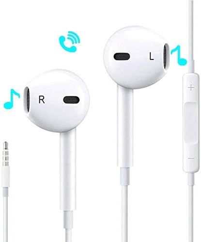 In-Ear Earphones, Wired Headphones with remote control and microphone for iPhone6 6s 6 plus 5 5s 5c 4s 4 iPad iPod Samsung Huawei Android and other smartphones
