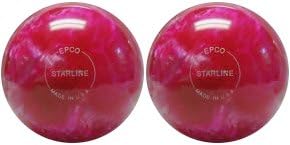 EPCO Duckpin Bowling Ball- Starline - Hot Pink & Pearl - 2 Balls