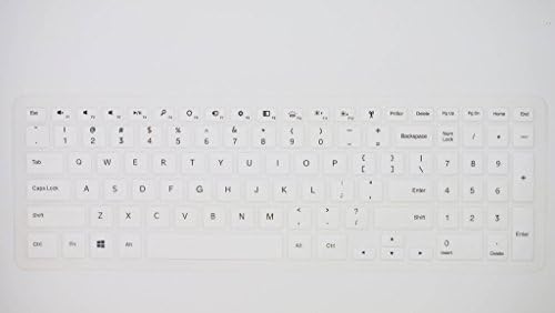 HYAIT 1Pcs Colorful Silicone Keyboard Protector Skin Cover for Dell Inspiron 15HR/15HR£¨7000 Series£/15HD 7000£¨7000 Series££¬ Inspiron15hd-2528/2628T/2828T,15H-1528,15-7537 SEMI-WHITE