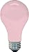 GE Lighting 97483 60-Watt 675-Lumen Party A19 Light Bulb, Pink, 2-Pack