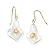 14K Gold Mother-of-Pearl Calla Lily Drop Earrings
