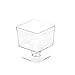 Dessert Cups – Square Stem Shape Clear Plastic Parfait Cups | 2 oz - 24 Pack | Mini Cups - Chocolate Cups for Desserts | Appetizer Cups | Shooter Glasses | Mini Plastic Cups [Mini Wonders]