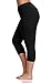 Raddzo Women's Plus Size Cotton Capri Cropped Leggings Lace Trim Soft Tights Pants