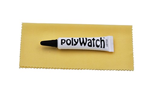 Polywatch Poly Watch Plastic Crystal Glass Polish & Scratch Remover Repair Tool with orange cloth