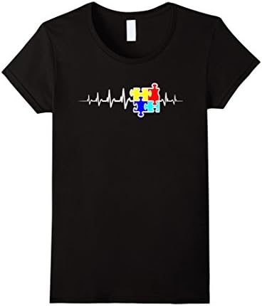 Women's Love Autism - Autism Awareness 2016 T Shirt Large Black