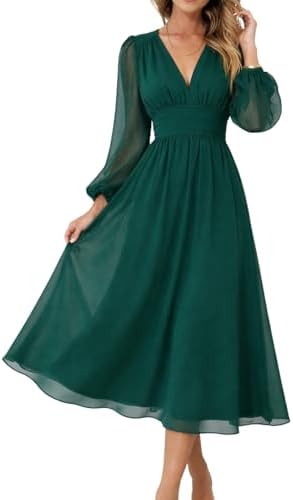 green long sleeve dress amazon ANRABESS Women's Long Sleeve Maxi Dress, Button Down, A-Line Fit & Flare Flowy, Fall Casual Work Vacation Long Dresses Army Green Small at Amazon Women's Clothing store